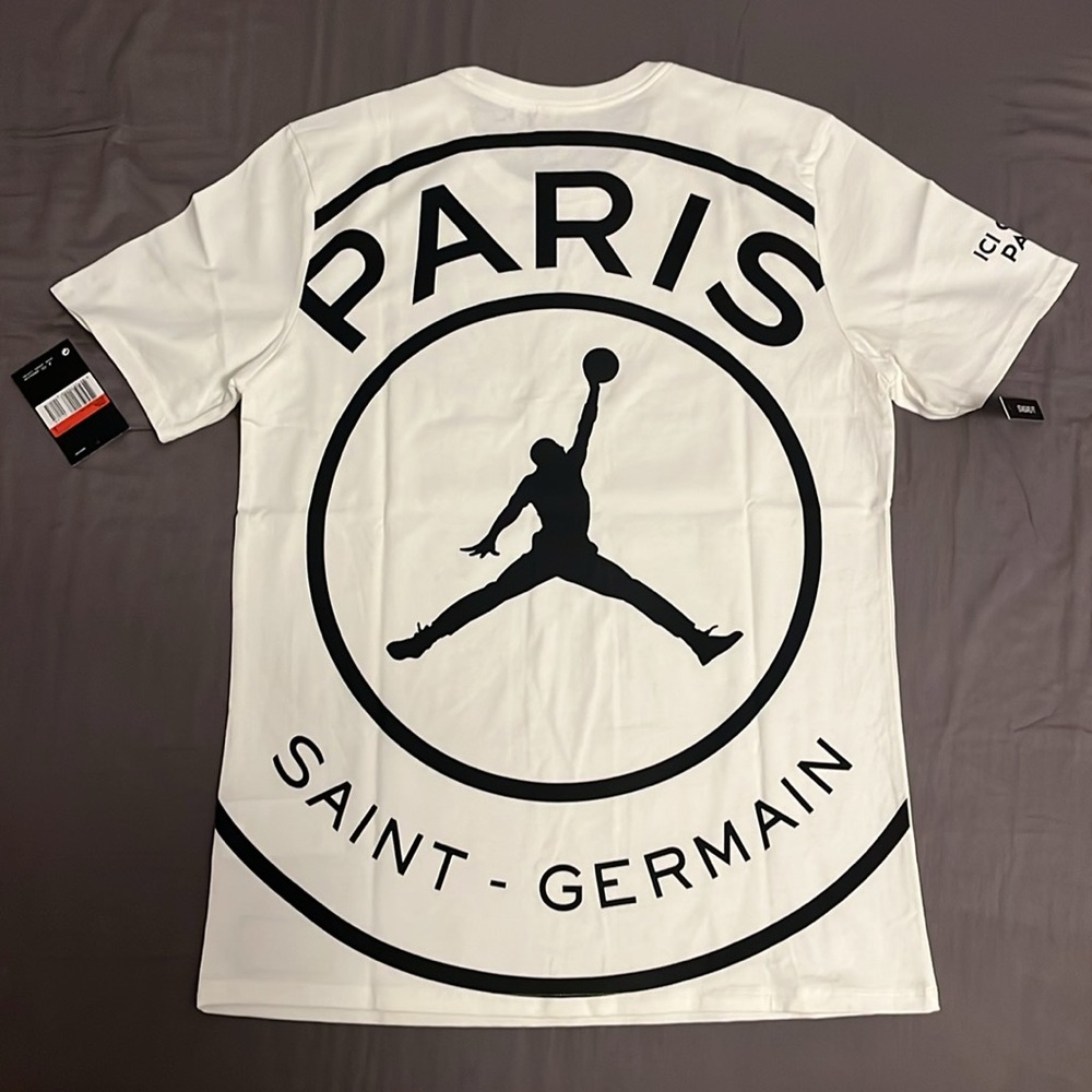 Jordan Paris Saint-Germain Black and White Tee